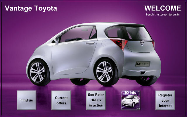 Toyota software screen shot